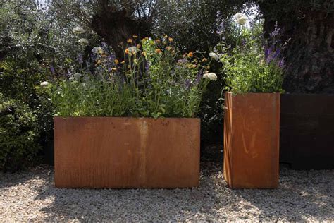 corten steel planter boxes sydney|extra large corten steel planters.